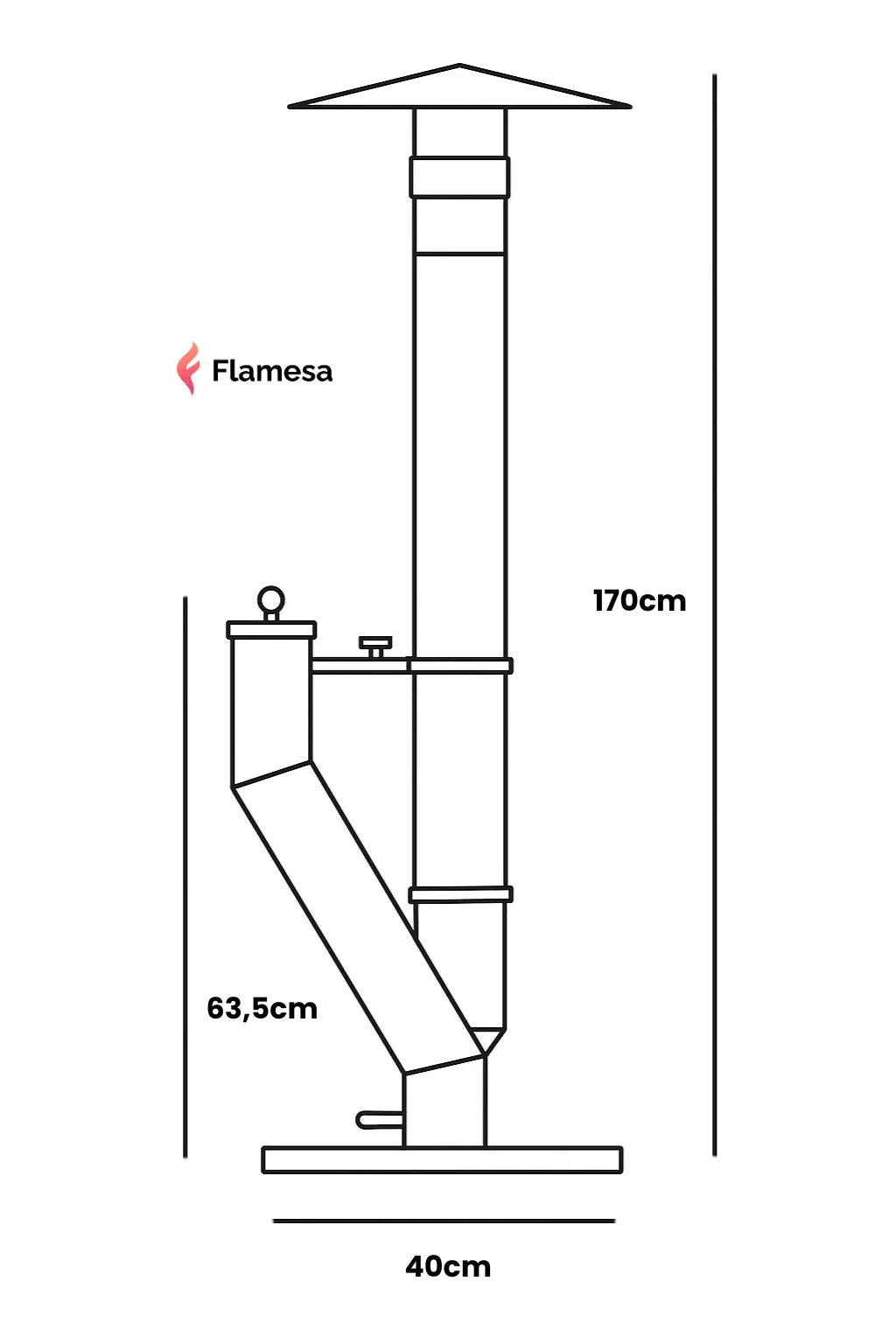 Flamesa Inferno Prime - Grote Pelletkachel voor Buiten Flamesa.nl